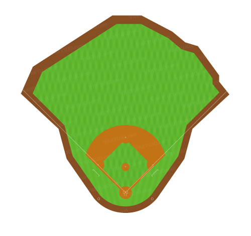 シティ・フィールド,Citi Field,ニューヨーク・メッツの本拠地,NewTork Mets,2013年MLBオールスターゲーム開催地,NewTork Mets,かつてニューヨークにあったブルックリン・ドジャース（現ロサンゼルス・ドジャース）の本拠地球場エベッツ・フィールドを模したデザイン,歪な形状の外野フェンス,左右比対称の野球場,アメリカ・メジャー・MLBの野球場,　　,YAKYUJO.com,野球場のイラスト・図面・俯瞰図・真上から,野球場の大きさ比較,野球場の広さ比較,野球場の面積,野球場どっと混む,野球場ドットコム,野球場.com,パークファクター